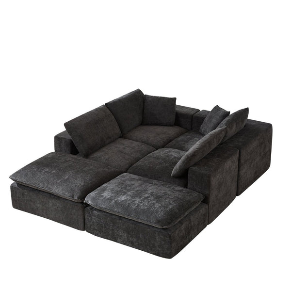 English Elm Modern Chenille Cloud Sofa - Cozy, Modular Design For Stylish Living Rooms, Apartments & Offices P1 W3396S00043-GIGA