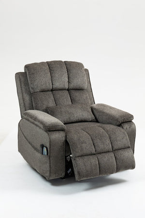English Elm Oversized Power Lift Recliner Chair with Massage Heating and Usb Charging for Living Room Dark Grey W547S00073