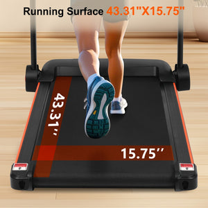 English Elm Treadmills Folding Home Fitness Machine 2.5hp Motor Shock Absorbing Belt Bluetooth Speaker N728P266573A