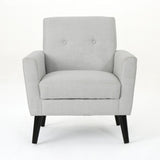 Christopher Knight Home® - Noble House - Sienna Mid Century Light Grey Fabric Club Chair