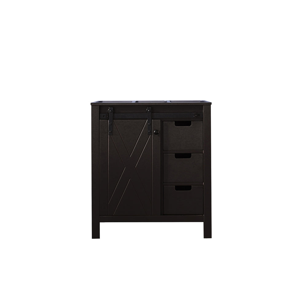English Elm Brown Bath Vanity - 30 In. W X 22 In. D, Elegant Solid Wood Design With Soft-Close Drawers & Storage B2731P260005