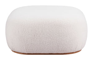 Azua Ottoman Cream 110084 Zuo Modern