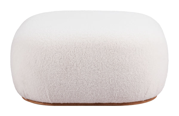 Azua Ottoman Cream 110084 Zuo Modern
