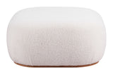 Azua Ottoman Cream 110084 Zuo Modern