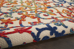 HomeRoots 10' Vibrant Medallion Indoor/Outdoor Area Rug – Durable Polypropylene, Stain-Resistant Design for All Spaces 545035