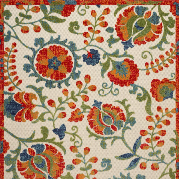 HomeRoots 6' X 9' Vibrant Floral Area Rug – Durable, Easy-Care Design for Indoors & Outdoors – Stylish & Versatile 545036
