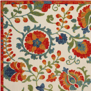 HomeRoots 6' X 9' Vibrant Floral Area Rug – Durable, Easy-Care Design for Indoors & Outdoors – Stylish & Versatile 545036