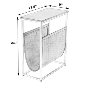 Butler Specialty Edie Marble & Leather Magazine Side Table – Elegant Home Accent For Stylish Living Spaces Green Iron,Leather,Marble 5450475-butler