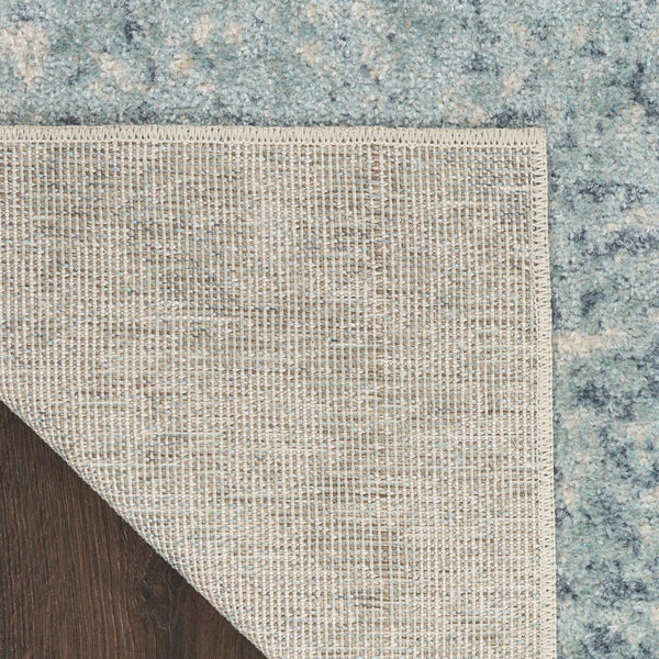 HomeRoots 8' Blue and Ivory Abstract Area Rug - Modern Power Loom Design for Effortless Style and Durability 8' X 10' 545086