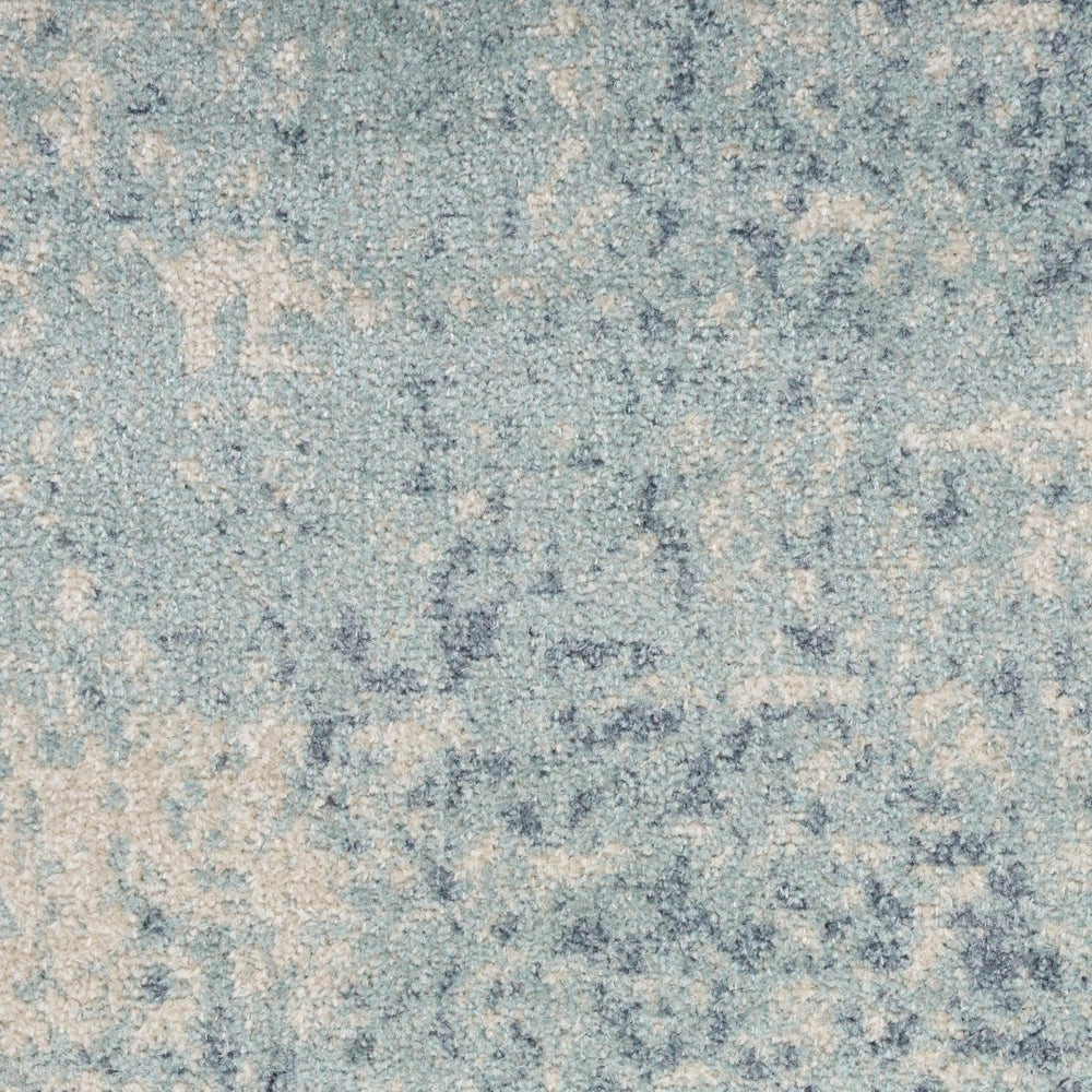 HomeRoots 9' Blue and Ivory Abstract Area Rug - Power Loomed, Washable, Durable & Perfect for High-Traffic Spaces 9' X 12' 545087