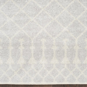 Homeroots 9' X 12' Blue And Ivory Abstract Power Loom Washable Area Rug  Polyester 545087