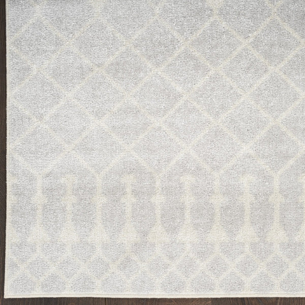Homeroots 9' X 12' Blue And Ivory Abstract Power Loom Washable Area Rug  Polyester 545087