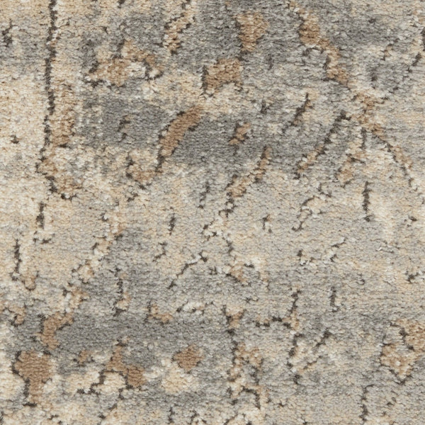 HomeRoots 9' Modern Beige and Gray Abstract Power Loom Area Rug for Effortless Style and Versatile Living Spaces 9' X 12' 545112