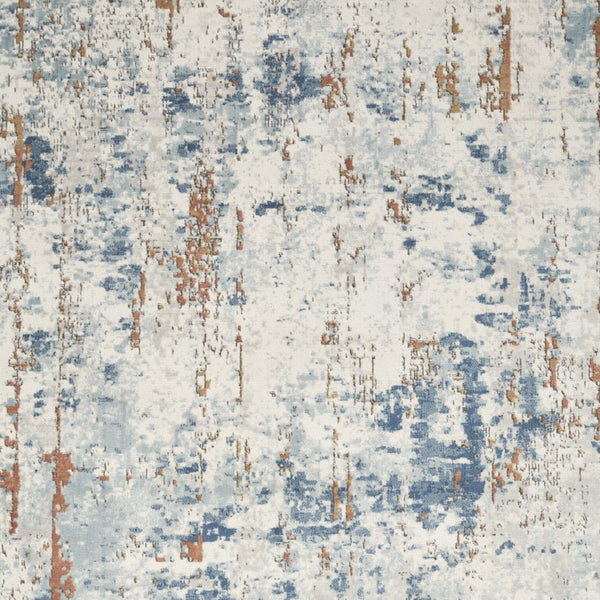 Homeroots 5' X 7' Beige And Blue Abstract Power Loom Area Rug  Polypropylene,Polyester 545122