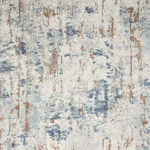 Homeroots 5' X 7' Beige And Blue Abstract Power Loom Area Rug  Polypropylene,Polyester 545122