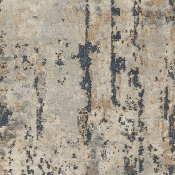 HomeRoots 16' Abstract Beige and Gray Runner Rug - Durable, Soft, Low-Profile Design for Modern Spaces 20' Runner 545126