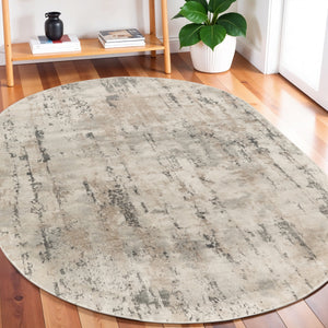 Homeroots 5' X 8' Beige And Gray Abstract Power Loom Area Rug  Polypropylene,Polyester 545128