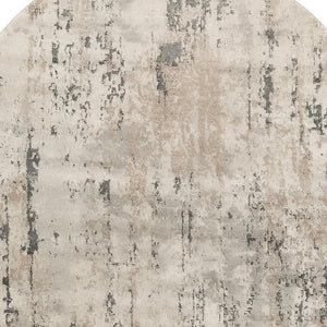 HomeRoots 16' Abstract Beige and Gray Runner Rug - Durable, Soft, Low-Profile Design for Modern Spaces 6' X 9' 545129