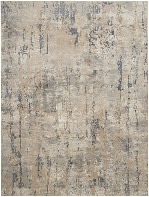 HomeRoots 12' Abstract Beige and Gray Power Loom Area Rug - Modern Design for Living Rooms and Bedrooms 12' X 15' 545130