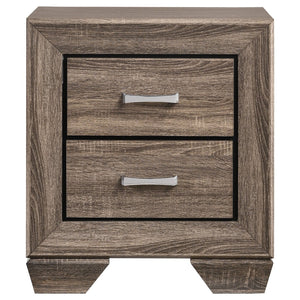 English Elm Carina Queen Bedroom Set Grey Oak Paneled Headboard Nickel Hardware Five Piece Taupe B062S00746