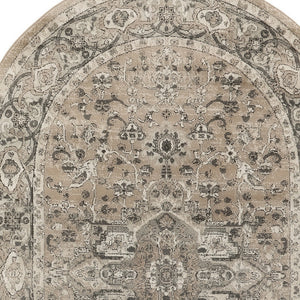 Homeroots 5' X 8' Beige And Gray Medallion Power Loom Distressed Area Rug  Polypropylene,Polyester 545141