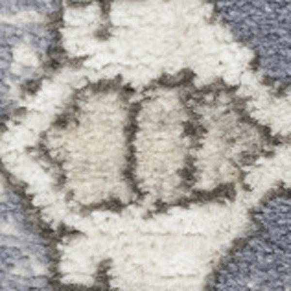 HomeRoots 5' Blue and Ivory Medallion Area Rug - Power Loomed Distressed Design for Timeless Elegance 5' X 7' 545151