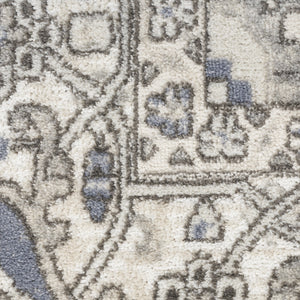 Homeroots 8' X 10' Blue And Ivory Medallion Power Loom Distressed Area Rug  Polypropylene,Polyester 545152