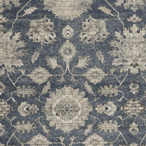 Homeroots 8' X 10' Beige And Blue Floral Medallion Power Loom Area Rug  Polypropylene,Polyester 545158
