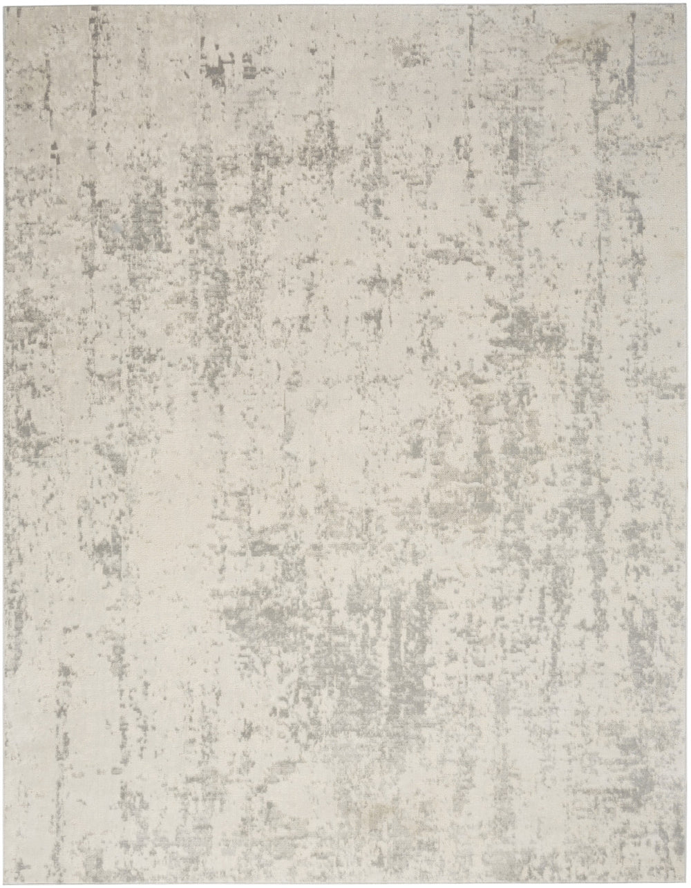 Homeroots 8' X 10' Gray And Ivory Abstract Power Loom Area Rug  Polypropylene,Polyester 545169