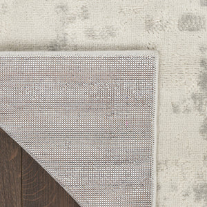 Homeroots 8' X 10' Gray And Ivory Abstract Power Loom Area Rug  Polypropylene,Polyester 545169