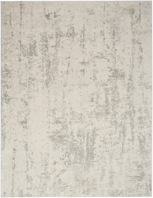 HomeRoots 8' Gray and Ivory Abstract Area Rug - Modern Power-Loomed Design for Stylish Living Spaces 8' X 10' 545169