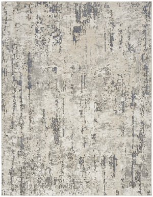 Homeroots 4' X 6' Gray And Ivory Abstract Power Loom Area Rug  Polypropylene,Polyester 545170