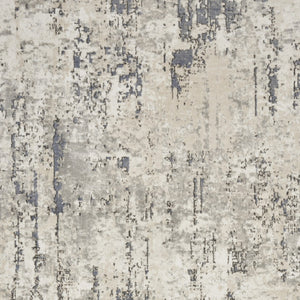 Homeroots 4' X 6' Gray And Ivory Abstract Power Loom Area Rug  Polypropylene,Polyester 545170