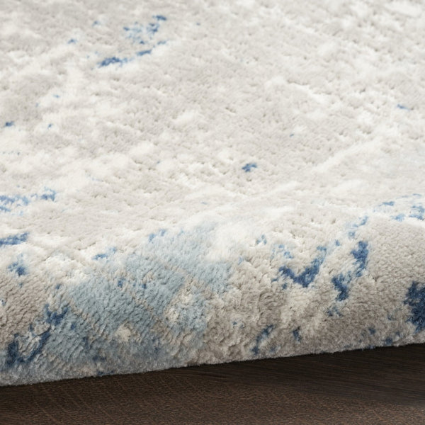HomeRoots 16' Gray and Ivory Abstract Runner Rug - Modern Elegance for High-Traffic Spaces with Durability 20' Runner 545188