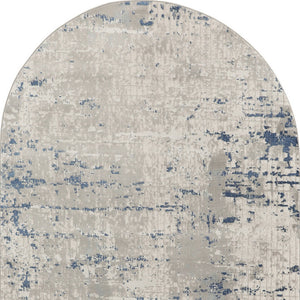 Homeroots 5' X 8' Gray And Ivory Abstract Power Loom Area Rug  Polypropylene,Polyester 545190
