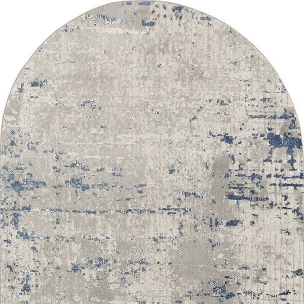 Homeroots 5' X 8' Gray And Ivory Abstract Power Loom Area Rug  Polypropylene,Polyester 545190