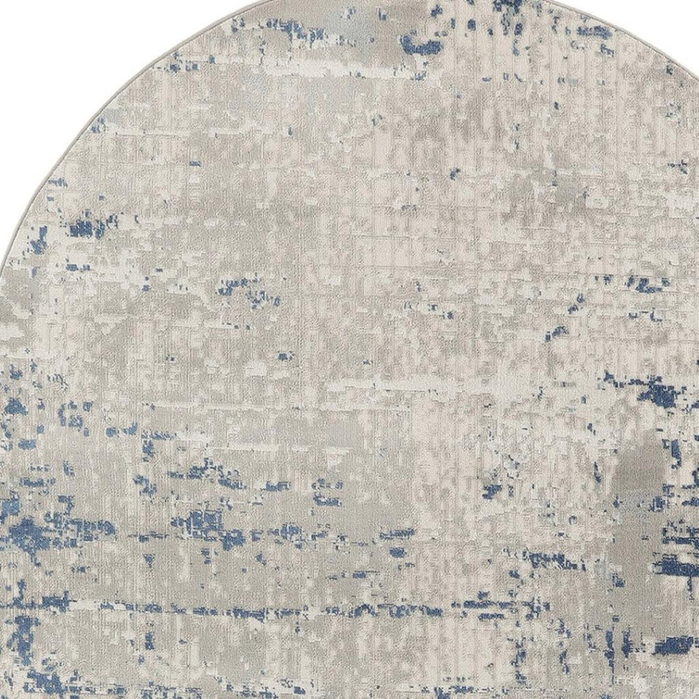 HomeRoots 16' Gray and Ivory Abstract Runner Rug - Modern Elegance for High-Traffic Spaces with Durability 5' X 8' 545190