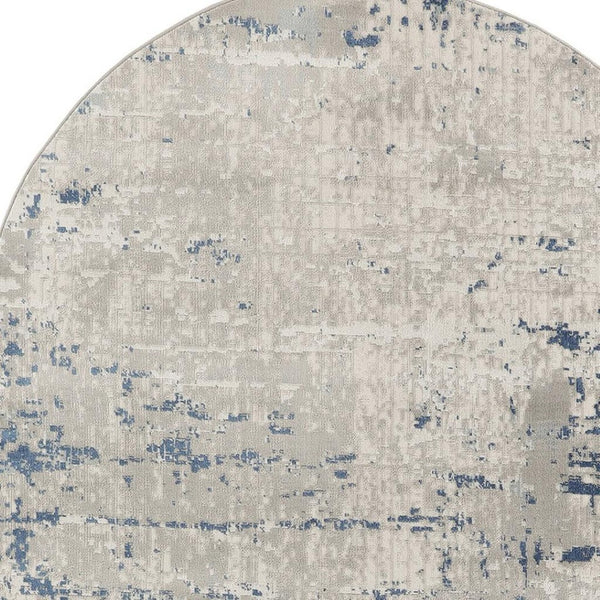 HomeRoots 16' Gray and Ivory Abstract Runner Rug - Modern Elegance for High-Traffic Spaces with Durability 5' X 8' 545190