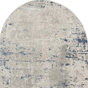 HomeRoots 16' Gray and Ivory Abstract Runner Rug - Modern Elegance for High-Traffic Spaces with Durability 5' X 8' 545190