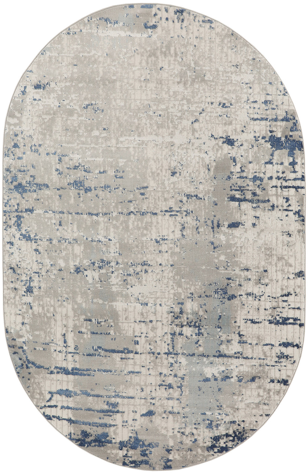 Homeroots 6' X 9' Gray And Ivory Abstract Power Loom Area Rug  Polypropylene,Polyester 545191