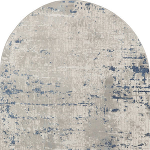 Homeroots 6' X 9' Gray And Ivory Abstract Power Loom Area Rug  Polypropylene,Polyester 545191