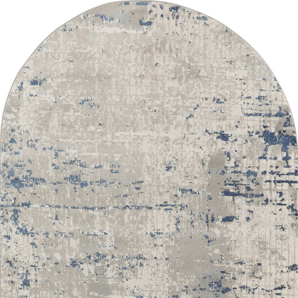 Homeroots 6' X 9' Gray And Ivory Abstract Power Loom Area Rug  Polypropylene,Polyester 545191