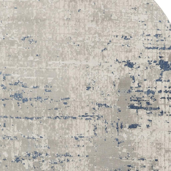 HomeRoots 16' Gray and Ivory Abstract Runner Rug - Modern Elegance for High-Traffic Spaces with Durability 6' X 9' 545191