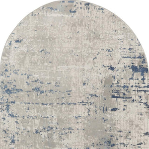HomeRoots 16' Gray and Ivory Abstract Runner Rug - Modern Elegance for High-Traffic Spaces with Durability 6' X 9' 545191