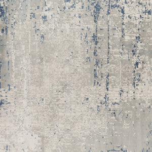 Homeroots 10' Gray And Ivory Square Abstract Power Loom Area Rug  Polypropylene,Polyester 545194