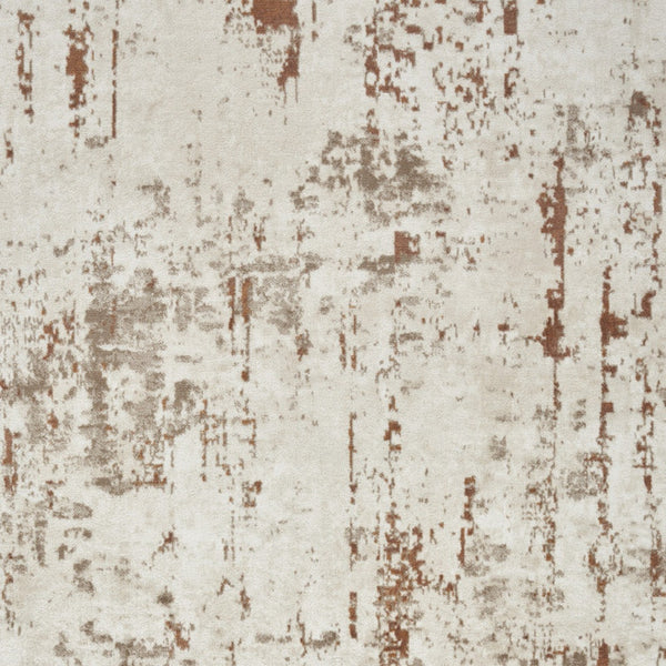 Homeroots 4' X 6' Red And Ivory Abstract Power Loom Area Rug  Polypropylene,Polyester 545198