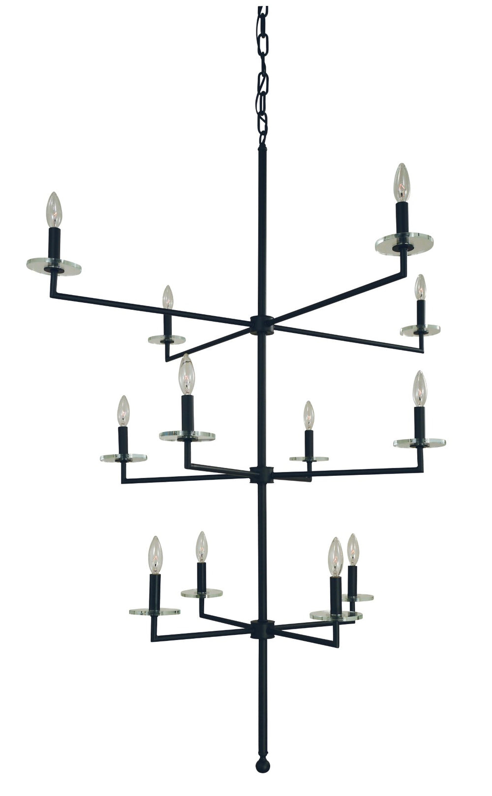 Framburg 12-light Chandelier With Elegant Crystal Accents For Stunning Entryways And Modern Spaces Matte Black Metal 5452 Mblack