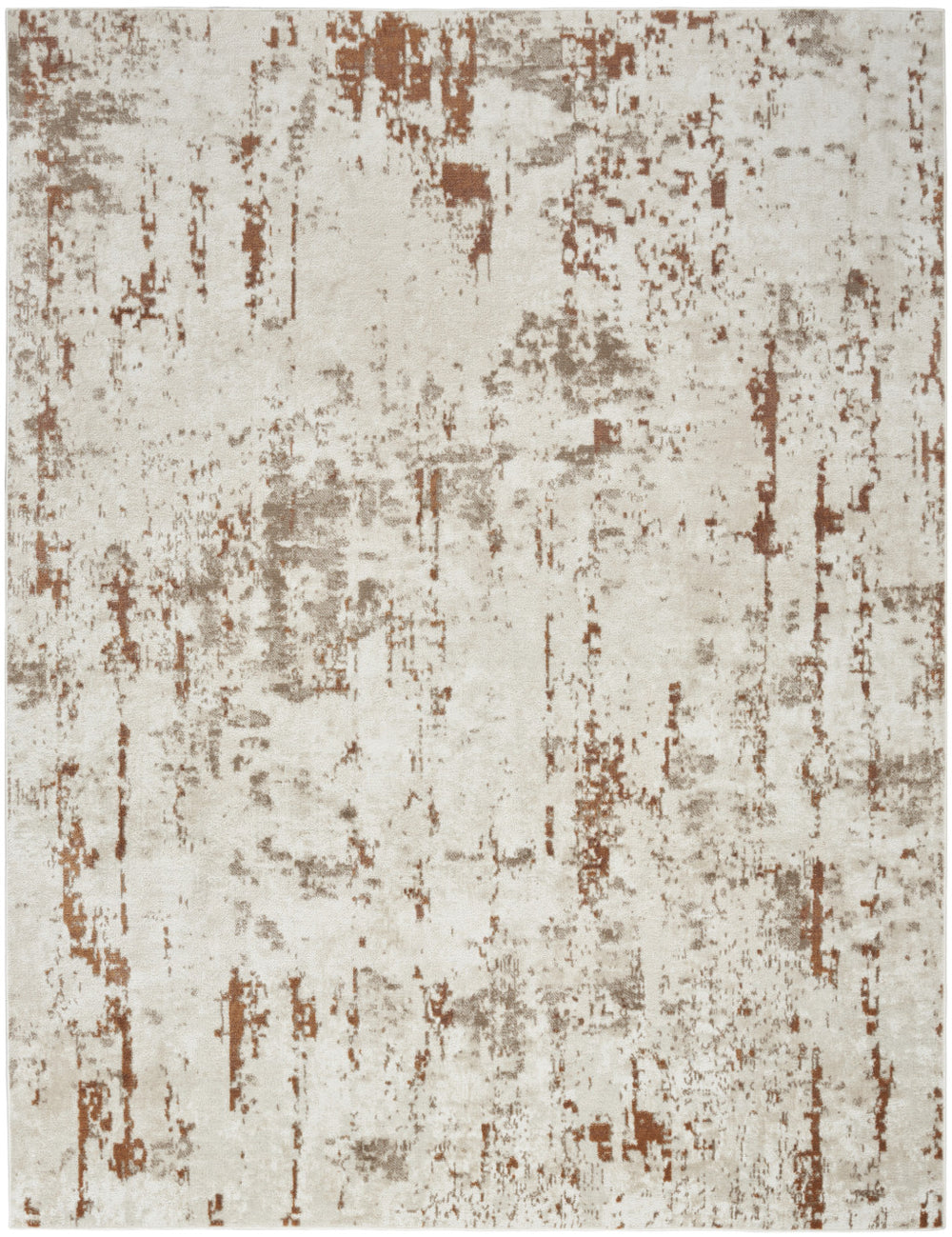 Homeroots 5' X 7' Red And Ivory Abstract Power Loom Area Rug  Polypropylene,Polyester 545200