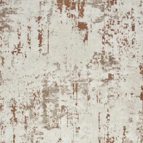 Homeroots 5' X 7' Red And Ivory Abstract Power Loom Area Rug  Polypropylene,Polyester 545200