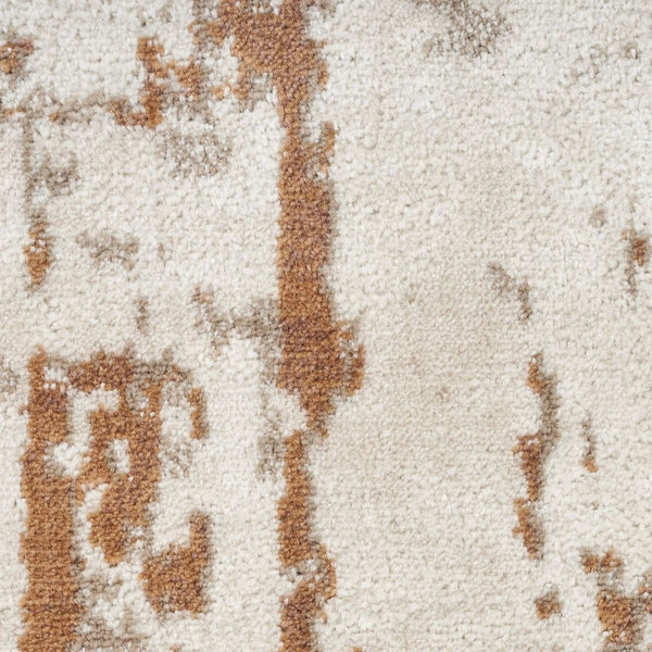 HomeRoots 5' Striking Red and Ivory Abstract Area Rug – Contemporary Power Loomed Design for Modern Spaces 5' X 7' 545200